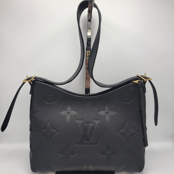 Louis Vuitton Black Monogram Carry All PM Empreinte  Bag - Picture 1 of 11